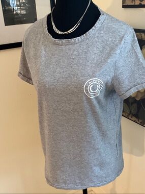ALFRED SUNG Heather Gray Short Sleeve Logo Tee